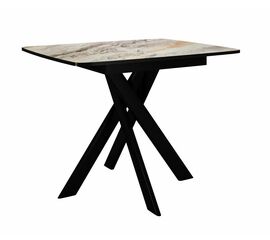 Стол DikLine DKB110, Керамика Venetian Brown Light глянец, опоры черные | Интернет магазин мебели и декора LifeDekor