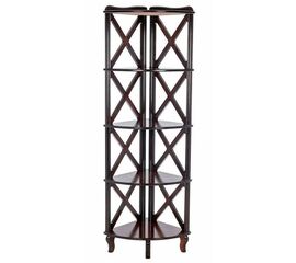 Этажерка-стеллаж угловая Джульетта-4 (орех ) | Интернет магазин мебели и декора LifeDekor