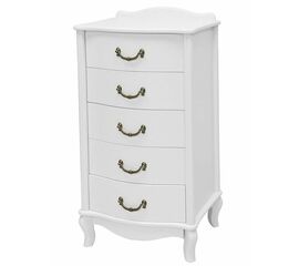 Комод "Джульетта" узкий 5 ящ.(молочный дуб) Вис | Интернет магазин мебели и декора LifeDekor
