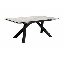 Стол DikLine DKX140 керамика Italian Grey (глянец серый), подстолье черное, опоры черные (2уп.) | Интернет магазин мебели и декора LifeDekor