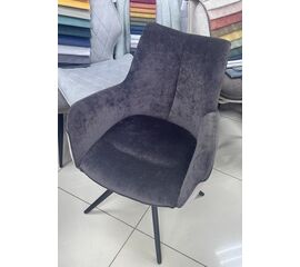 Стул МАРК 360 град., цвет B-03/LOTOS-03 бежевый, велюр / черный каркас М-City | Интернет магазин мебели и декора LifeDekor