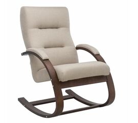 Кресло-качалка Милано  (Орех текстура/ткань Малмо 05) | Интернет магазин мебели и декора LifeDekor