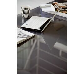 Стол LEO (42.55)120/170*80*Н75 см (М310/M310/ С196антр, гл.стекло,вст045 антр.) | Интернет магазин мебели и декора LifeDekor