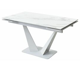 Стол Ниагара 140 БЕЛЫЙ МРАМОР, стекло / БЕЛЫЙ, М-City | Интернет магазин мебели и декора LifeDekor