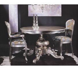 3004/SR Стул, SILVER LEAF серебро/ ткань UPH GENE 3099 COL BLACK СКИДКА 50% | Интернет магазин мебели и декора LifeDekor