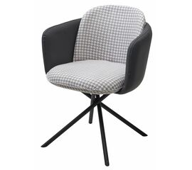 Стул ЛИЛУ ДАНС 180 град. поворотный, УЮТ ГРЕЙ КЛЫК / ORAKUL 998 Темно-серый / Черный каркас, M-City | Интернет магазин мебели и декора LifeDekor