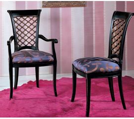 3123/SR Стул, P19B+P16C черный+орех/ ткань UPH F221/07 СКИДКА 50% | Интернет магазин мебели и декора LifeDekor