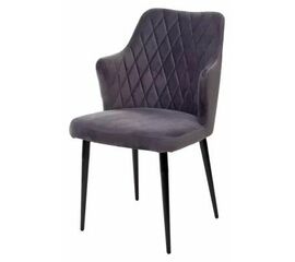 Стул HERMAN СЕРЫЙ #27, велюр / черный каркас М-City | Интернет магазин мебели и декора LifeDekor