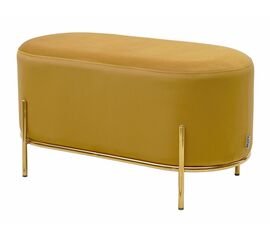 Пуф для гостиной ZEN BLUVEL-68 желтый, велюр / золотой каркас М-City | Интернет магазин мебели и декора LifeDekor