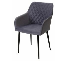 Стул BRANDY-X СЕРЫЙ #27, велюр / черный каркас М-City | Интернет магазин мебели и декора LifeDekor