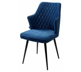 Стул HERMAN 360 град. СИНИЙ #29, велюр / черный каркас М-City | Интернет магазин мебели и декора LifeDekor