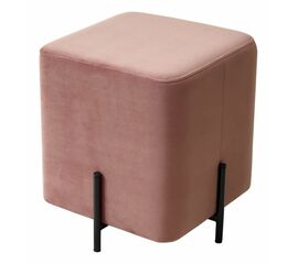 Пуф для гостиной ФЕЛИКС квадратный розовый #15, велюр / черный каркас М-City | Интернет магазин мебели и декора LifeDekor