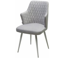 Стул HERMAN СВЕТЛО-СЕРЫЙ  BM-4, велюр / белый каркас М-City | Интернет магазин мебели и декора LifeDekor