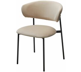 Стул ЛЕОНАРДО H-06 Бежевый, велюр / черный каркас М-City | Интернет магазин мебели и декора LifeDekor