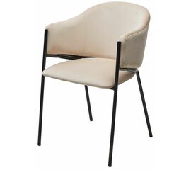 Стул ДИЛЛ, цвет H-06 Бежевый, велюр / черный каркас М-City | Интернет магазин мебели и декора LifeDekor
