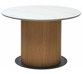 Стол MESA D120 цвет БЕЛЫЙ МРАМОР M326 / Каркас OAK, ®DISAUR | Интернет магазин мебели и декора LifeDekor