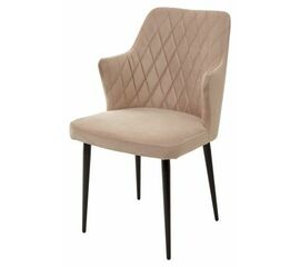 Стул HERMAN БЕЖЕВЫЙ #5, велюр / черный каркас М-City | Интернет магазин мебели и декора LifeDekor