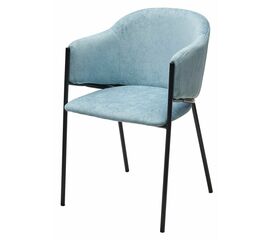 Стул ДИЛЛ, цвет RAIN 7 бриз, велюр / черный каркас М-City | Интернет магазин мебели и декора LifeDekor