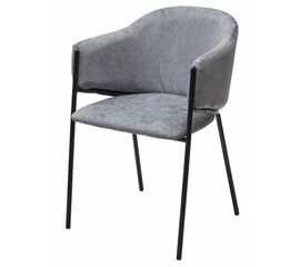 Стул ДИЛЛ, цвет RAIN 17 серый, велюр / черный каркас М-City | Интернет магазин мебели и декора LifeDekor