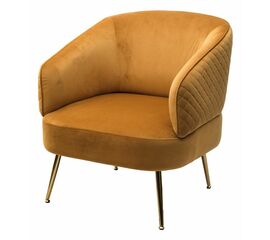 Кресло MUSSELS BLUVEL-68 желтый, велюр / золотой каркас М-City | Интернет магазин мебели и декора LifeDekor