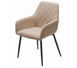 Стул NOVARA Barrel-09 Бежевый, ткань / черный каркас / Товарный знак DISAUR | Интернет магазин мебели и декора LifeDekor