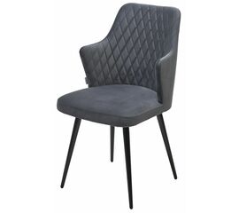 Стул HERMAN 360 град. Barkhat 3 Графит, велюр без "пальчиковый" / черный каркас М-City | Интернет магазин мебели и декора LifeDekor