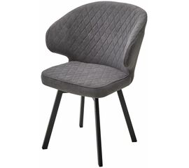 Стул ХИЛТОН 360 град., цвет B28 Темно-серый, велюр / черный каркас М-City | Интернет магазин мебели и декора LifeDekor