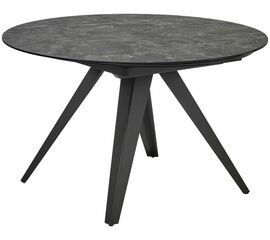 Стол AKSEL 130 цвет Mona Lisa Cерый мрамор, керамика, / Темно-серый каркас. ®DISAUR | Интернет магазин мебели и декора LifeDekor