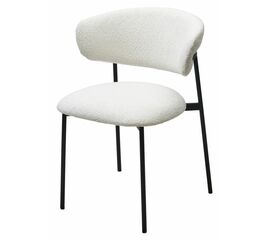 Стул ЛЕОНАРДО Soul 000 Белый, букле / черный каркас М-City | Интернет магазин мебели и декора LifeDekor