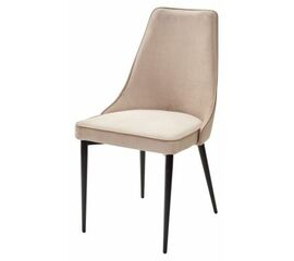 Стул NEPAL-P БЕЖЕВЫЙ #5, велюр/ черный каркас М-City | Интернет магазин мебели и декора LifeDekor