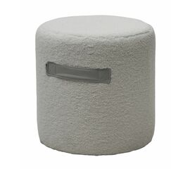 Пуф для гостиной HARTA NINI-01 Белый, teddy  / TKS-07 серый, экокожа М-City | Интернет магазин мебели и декора LifeDekor