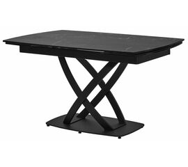 Стол FOGGIA 140 KL-116 Черный мрамор матовый, итальянская керамика/ черный каркас М-City | Интернет магазин мебели и декора LifeDekor