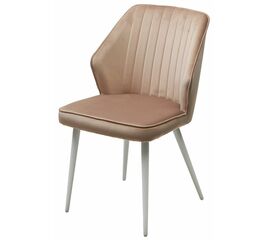 Стул SEATTLE-V БЕЖЕВЫЙ #5, велюр / белый каркас М-City | Интернет магазин мебели и декора LifeDekor