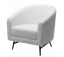 Кресло KALMAR NINI-01 Белый, teddy / черный каркас М-City | Интернет магазин мебели и декора LifeDekor