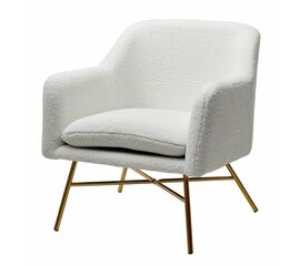 Кресло SHEEP NINI-01 Белый, teddy / золотой каркас М-City | Интернет магазин мебели и декора LifeDekor
