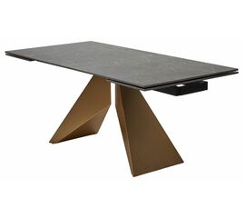 Стол ALES 180 BLACK GRAVE SOLID CERAMIC, керамика / бронзовый М-City | Интернет магазин мебели и декора LifeDekor