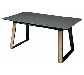 Стол Франк 160 ГРАФИТ, стекло / ДУБ ГАЛИФАКС-ЧЕРНЫЙ, М-City | Интернет магазин мебели и декора LifeDekor