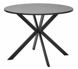 Стол ВЕГА D100 Черный, стекло/ черный каркас М-City | Интернет магазин мебели и декора LifeDekor