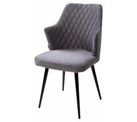 Стул HERMAN 360 град. СЕРЫЙ #27, велюр / черный каркас М-City | Интернет магазин мебели и декора LifeDekor