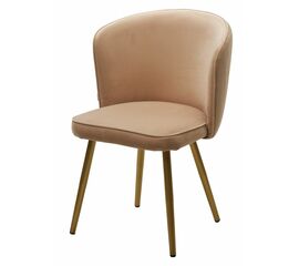 Стул МОНЕ ZIZI 605 Латте, велюр / Золотой каркас M-City | Интернет магазин мебели и декора LifeDekor