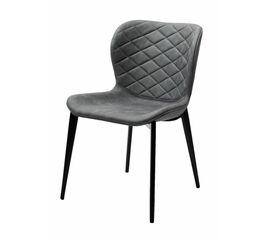 Стул КЛОД, цвет Kiprus-12 Темно-серый, искусственная замша / черный каркас М-City | Интернет магазин мебели и декора LifeDekor