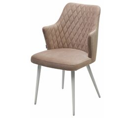 Стул HERMAN БЕЖЕВЫЙ #5, велюр / белый каркас М-City | Интернет магазин мебели и декора LifeDekor