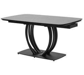 Стол MATERA 160 KL-136 Серый мрамор матовый, итальянская керамика/ черный каркас М-City | Интернет магазин мебели и декора LifeDekor