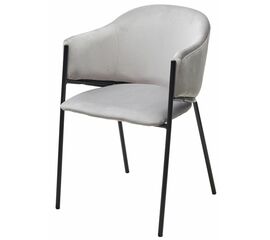 Стул ДИЛЛ, цвет H-09 Светло-серый, велюр / черный каркас М-City | Интернет магазин мебели и декора LifeDekor