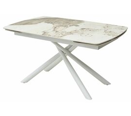 Стол RIVOLI 140 GLOSS LUXURY PANDORA SINTERED STONE/ WHITE М-City | Интернет магазин мебели и декора LifeDekor