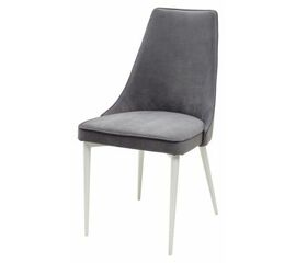 Стул NEPAL-P СЕРЫЙ #27, велюр/ белый каркас М-City | Интернет магазин мебели и декора LifeDekor