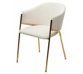 Стул DILL MOMO-01 молочный, велюр "беспальчиковый"/ золотой каркас М-City | Интернет магазин мебели и декора LifeDekor