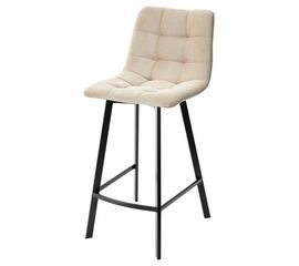 Полубарный стул CHILLI-QB SQUARE бежевый #5, велюр / черный каркас (H=66cm) М-City | Интернет магазин мебели и декора LifeDekor