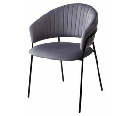 Стул ГЕММА, цвет H-14 Серый, велюр / черный каркас М-City | Интернет магазин мебели и декора LifeDekor