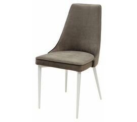 Стул NEPAL-P ГРАФИТ #14, велюр/ белый каркас М-City | Интернет магазин мебели и декора LifeDekor